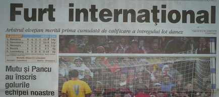 10 septembrie 2003: Danemarca - România 2-2